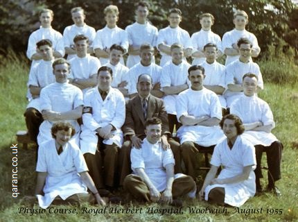 1955 August 10 Royal Herbert Hospital Woolwich RHH Physiotherapists