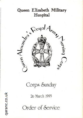 Corps Sunday Order of Service 26 March 1995