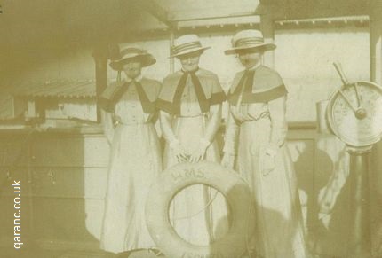 HMS Isonzo QAIMNS wearing boater hats