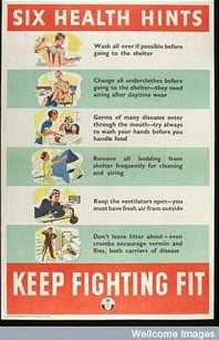 Keep Fighting Fit Air Raid Poster