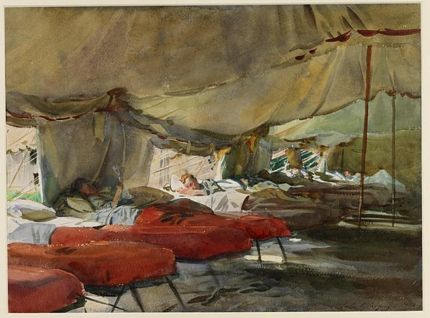 Marquee tent css world war one John Singer Sargent painting