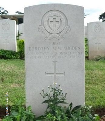 Nurse Dorothy Sugden Grave Voluntary Aid Detachment World War Two