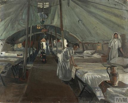 Officers' Ward at the 41st Casualty Clearing Station 1918 by J Hodgson Lobley