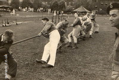 Tug of war army sports day