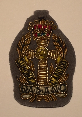 cloth officers cap badge qaranc