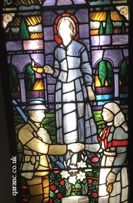 stained glass window nurse uniform QAIMNS Red Cross First World War Florence Nightingale Museum