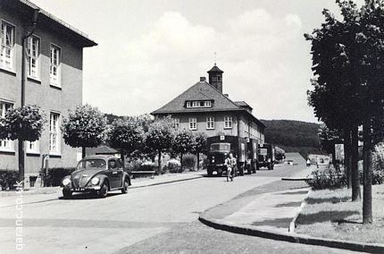 Army Trucks Outside BMH Iserlohn 1956