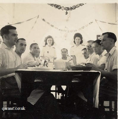 Christmas Lunch Italy POWs With British Army Nurses QAIMNS