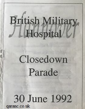 Closedown Parade BMH Hannover