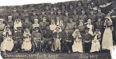 Detachment 18 Coy RAMC July 1917