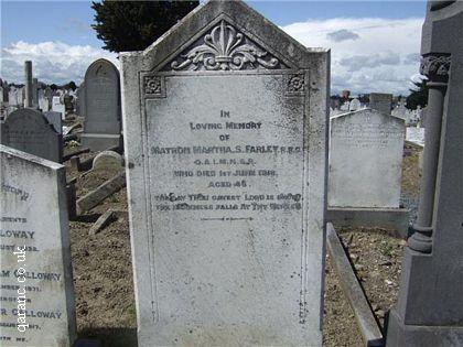 Grave Matron Martha S Farley QAIMNS