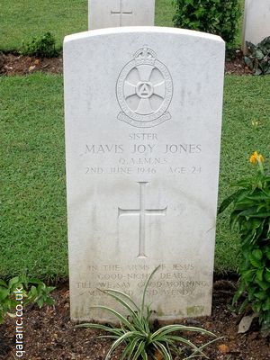 Headstone Sister Mavis Joy Jones QAIMNS
