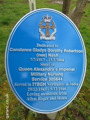 QARANC memorial plaque
