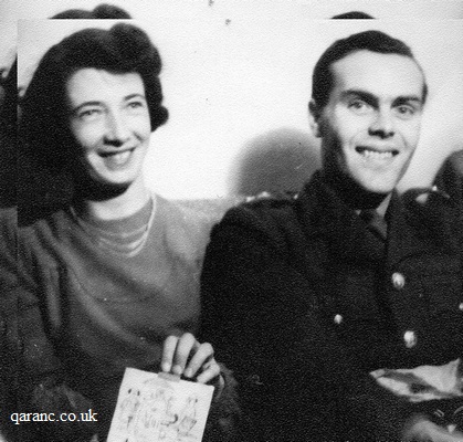RAMC  Lieutenant Birch with Peggy Watkinson BMH Hannover 1947