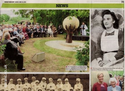 Sunday Mercury Newspaper Nursing Memorial June 2018