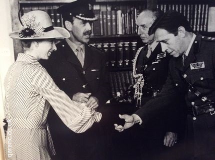 Surgeon Colonel Parker RAMC meeting Princess Anne 1979 Cambridge Military Hospital Aldershot