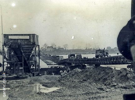 Vehicles Crossing The Rhine 4 april 1945 Germany