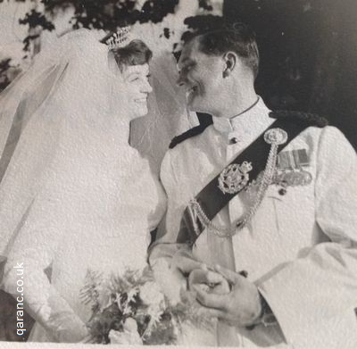 Wedding photo QARANC Officer and Lieutenant Colonel Gurkha Rifles