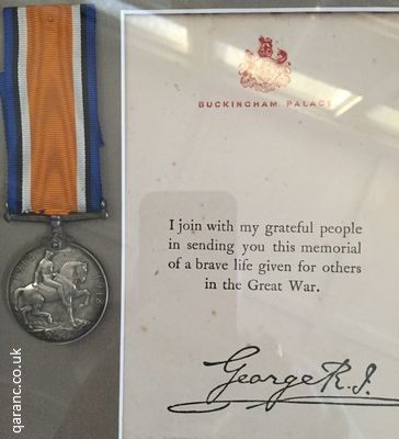 British War Medal World War One Letter King George Inscribed E K Cooke QAIMNSR